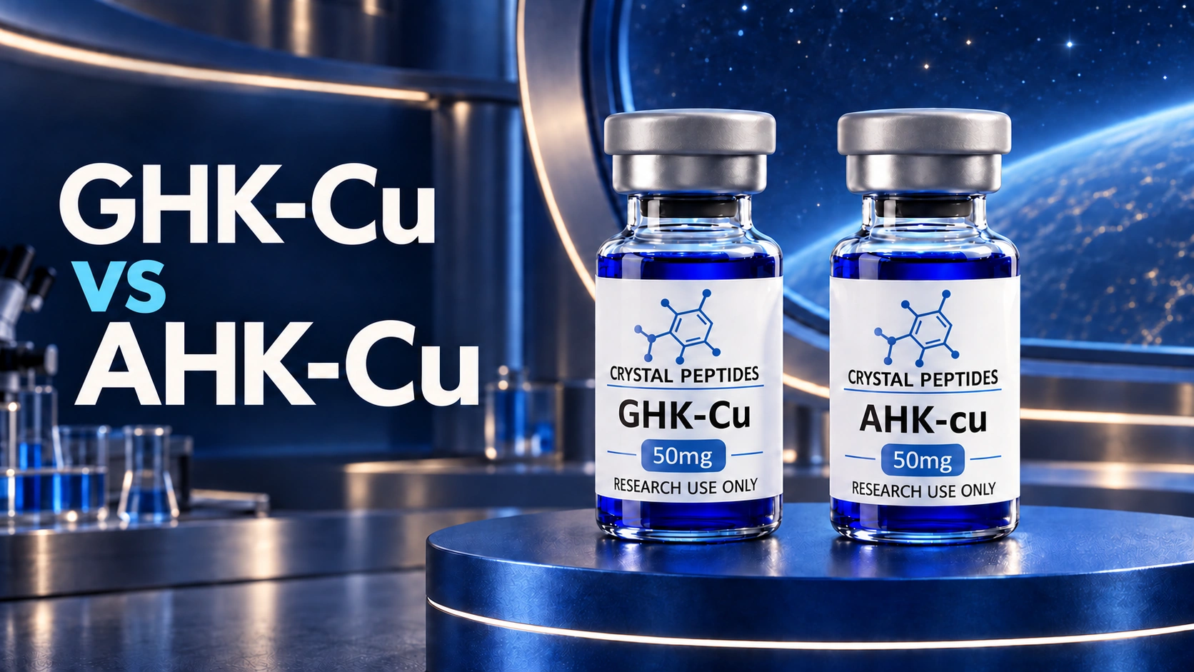 GHK-Cu och AHK-Cu: Vad förändras när en aminosyra förändras?